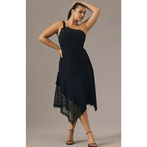 Anthropologie Asymmetrical Lace Maxi Dress-New 20W